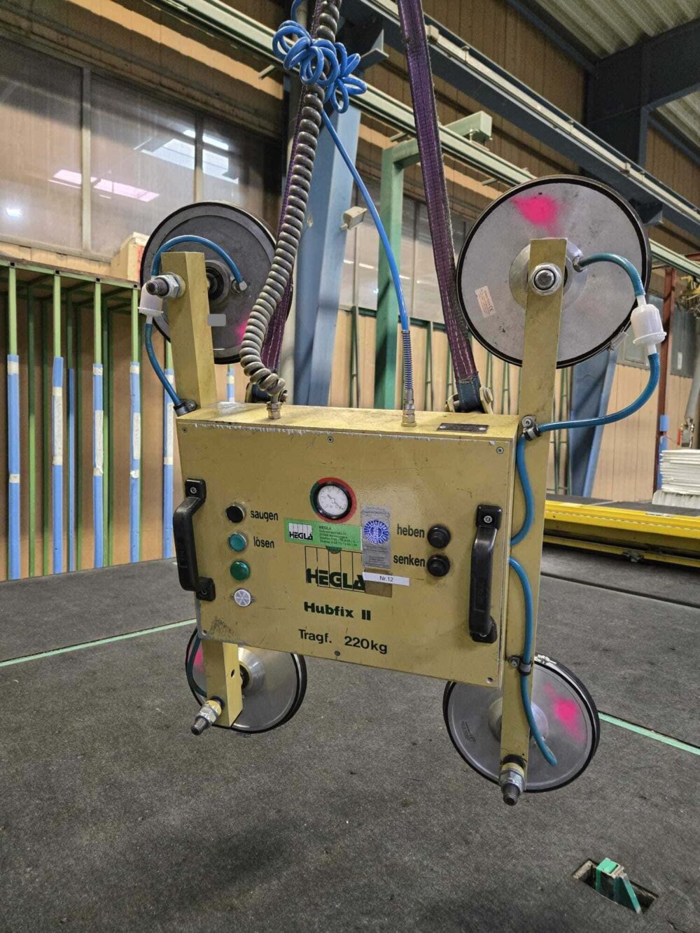 Crane system with suction lifter Hegla Hubfix II - Image 4