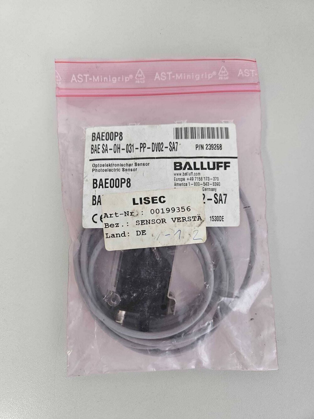 Optoelektronischer Sensor BALLUFF BAE SA-OH-031-PP-DV02-SA7 – Bild 4