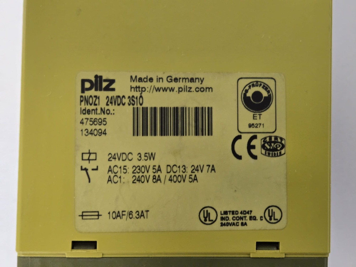 Sicherheitsschaltgerät Pilz PNOZ1 24VDC 3S10 – Bild 2