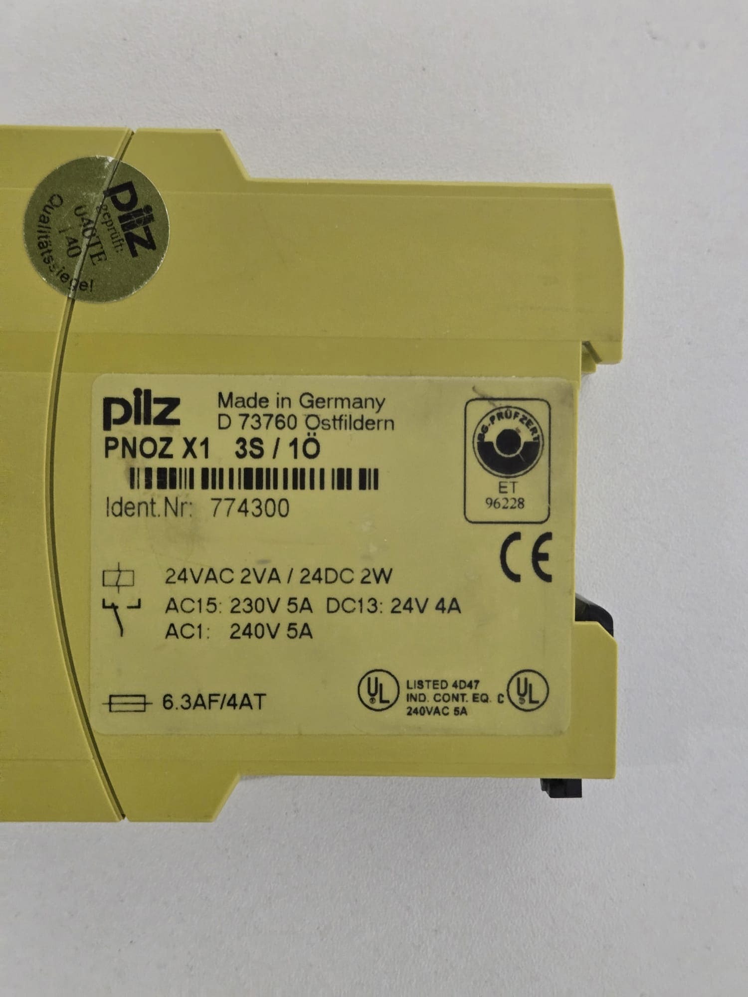 Sicherheitsschaltgerät Pilz PNOZ X1 3S/1Ö – Bild 3