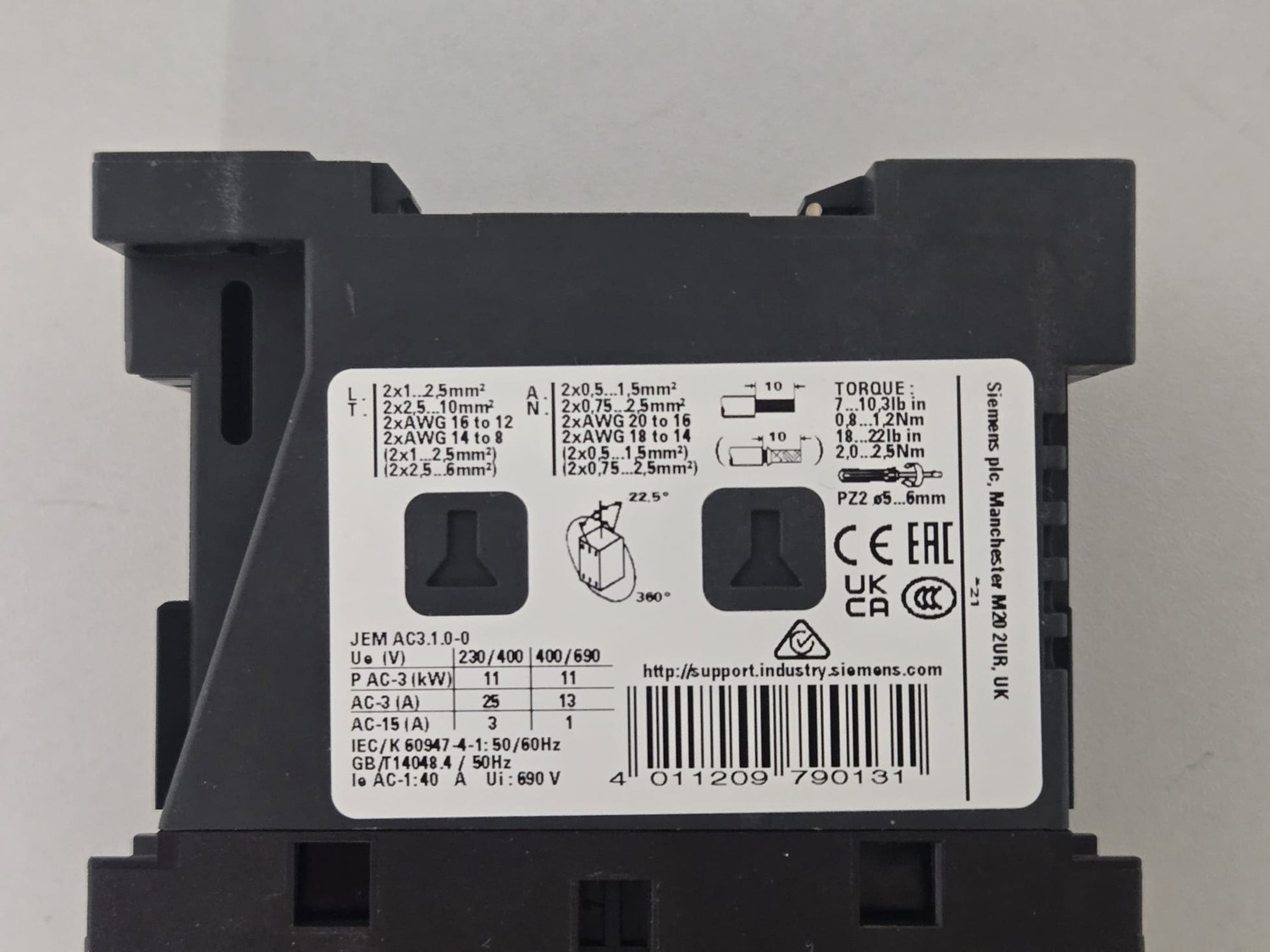 Contactor Siemens 3RT 2026-1BB40 - Image 6