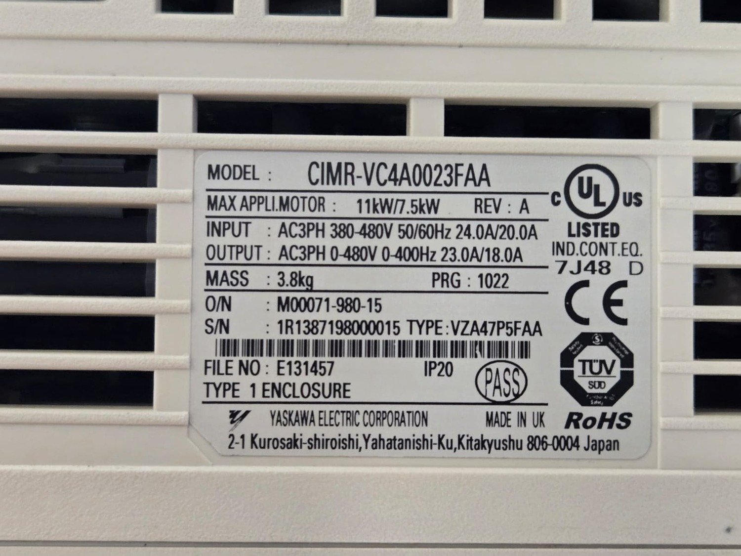 Frequenzumrichter YASKAWA V-1000 – Bild 2