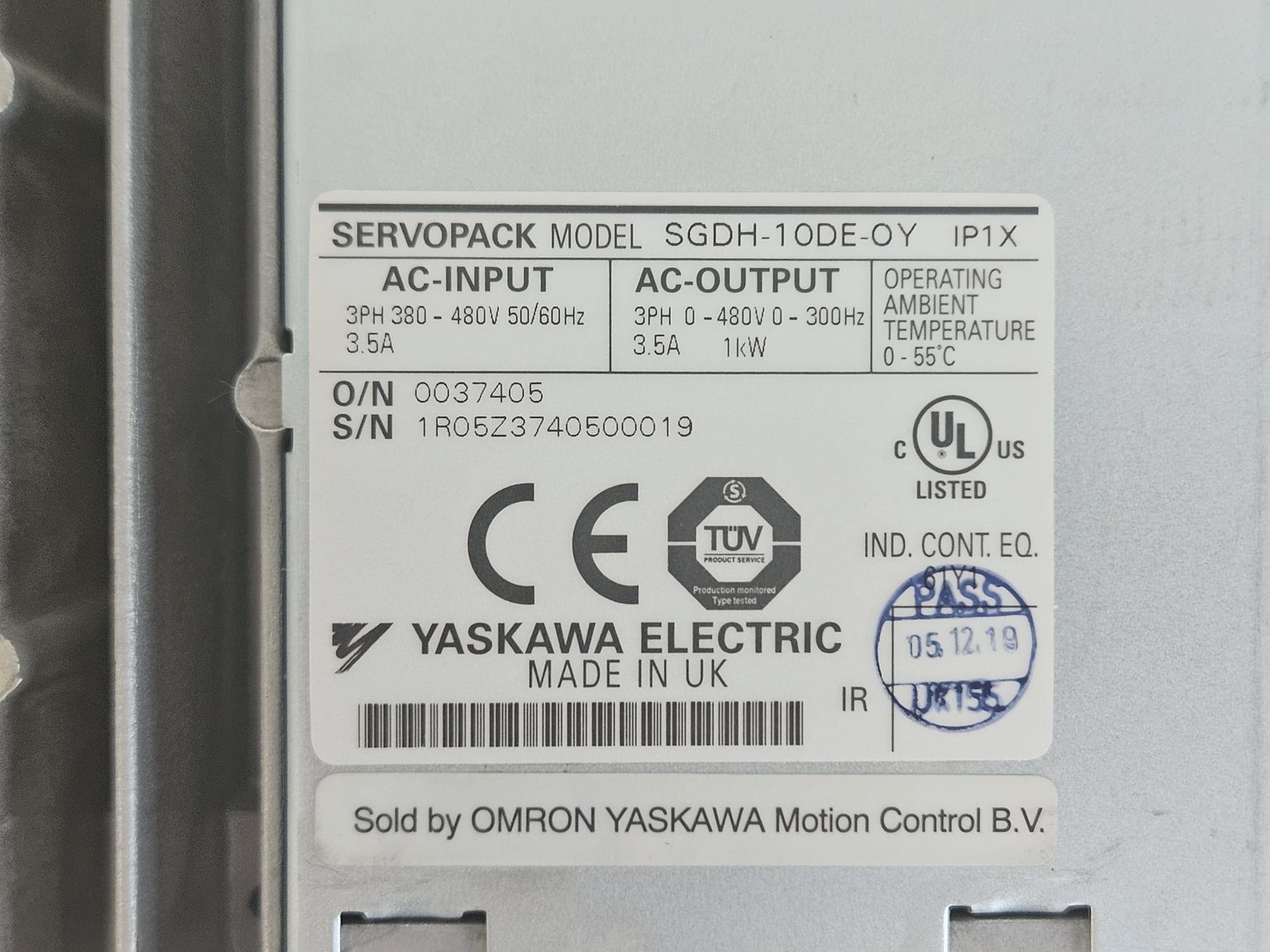 Wechselrichter Omron SGDH-10DE-OY – Bild 2