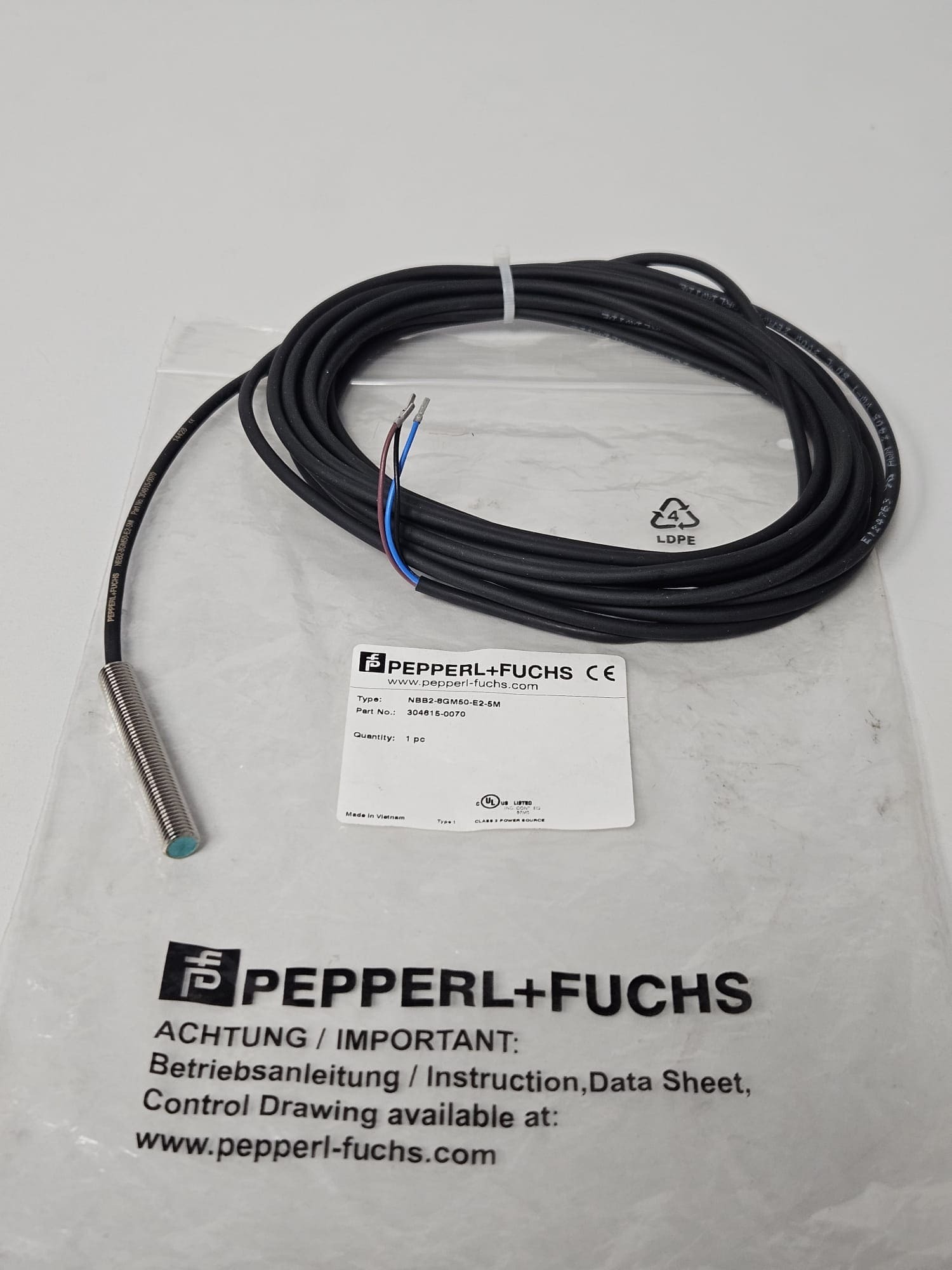 Sensor Induktiv Pepperl + Fuchs NBB2-8GM50-E2-5M – Bild 3