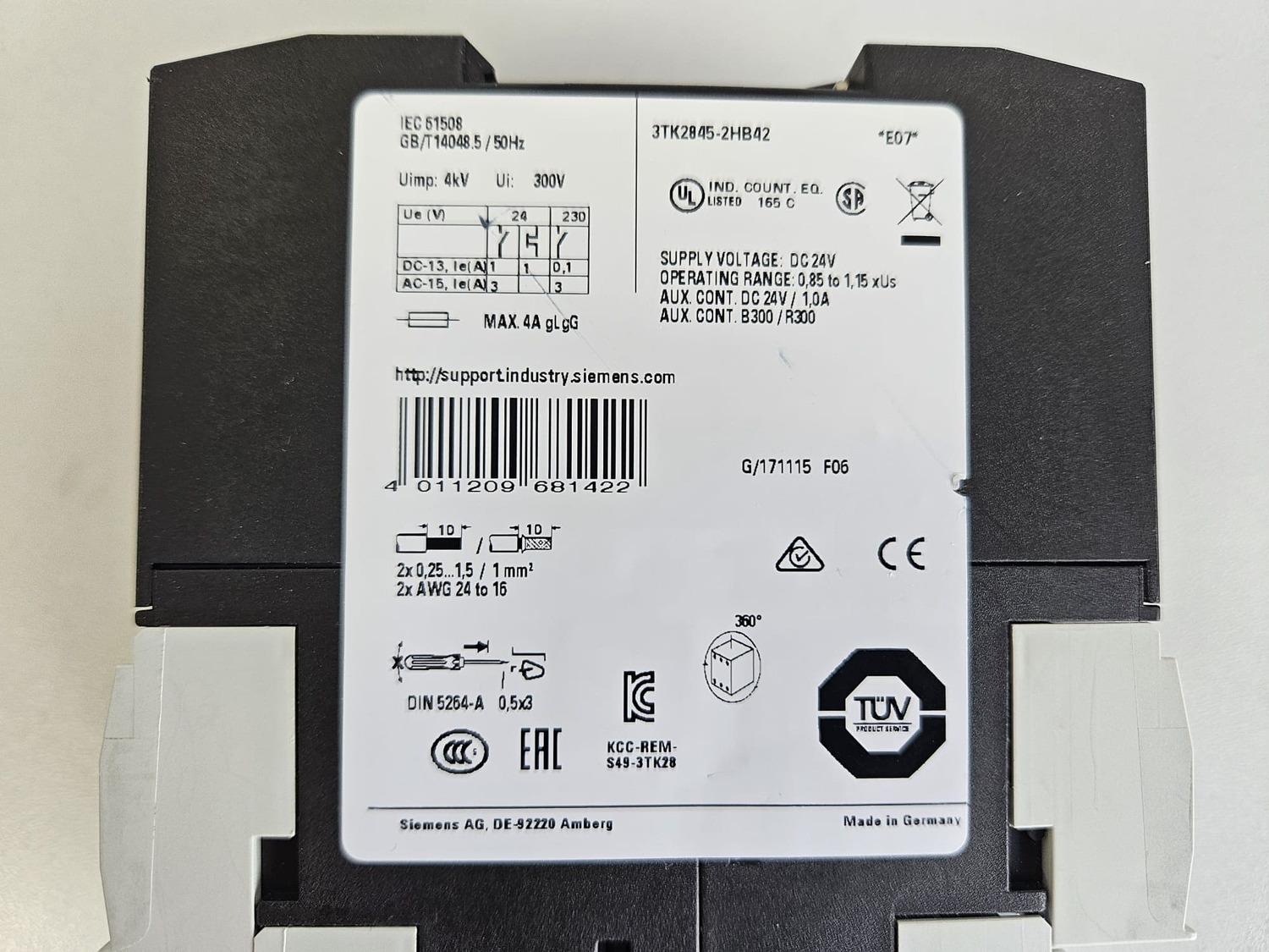 Safety switch Siemens 3TK 2845-2HB42 - Image 3