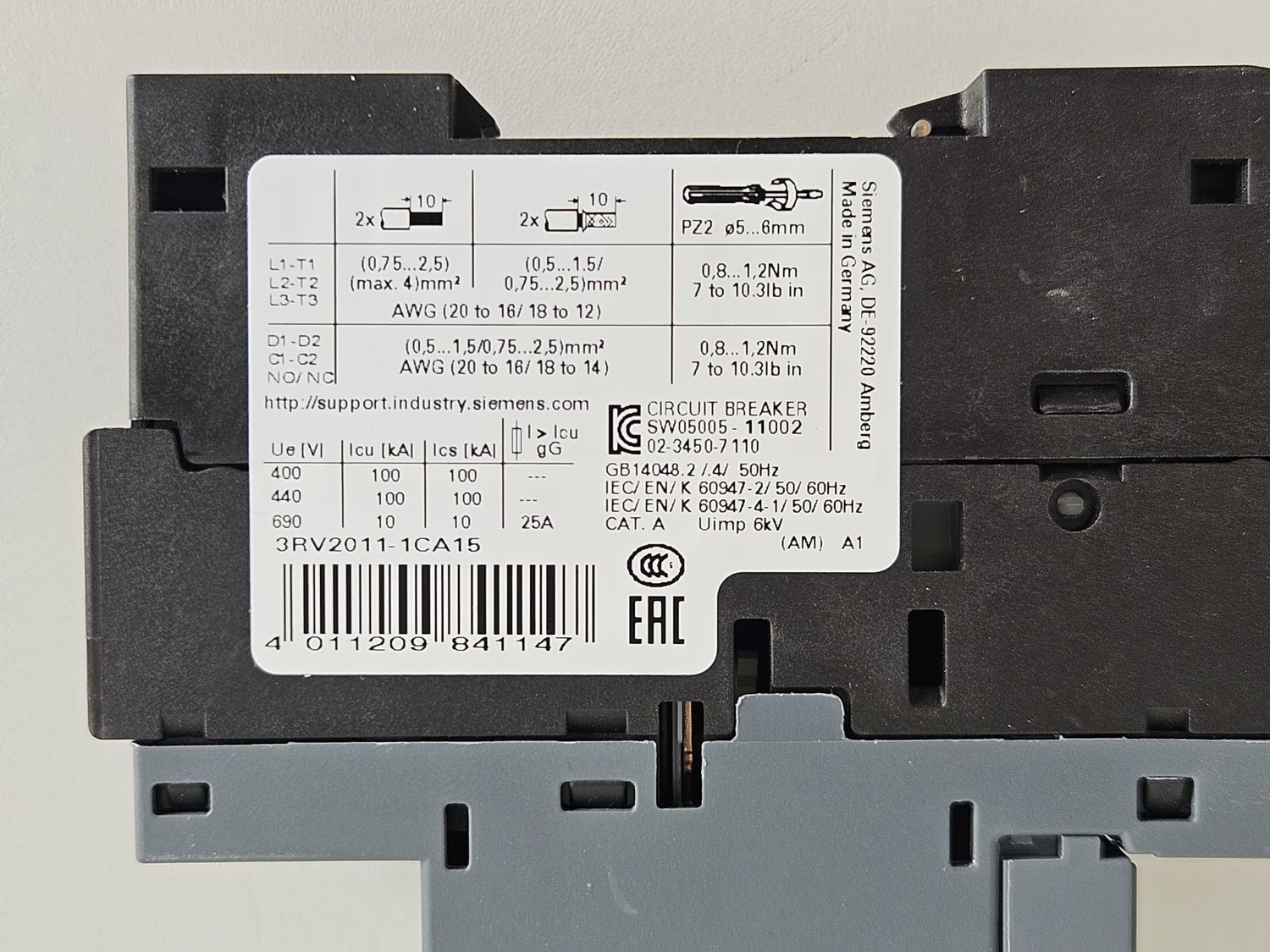 Performance switch Siemens 3RV2011-1CA15 - Image 2