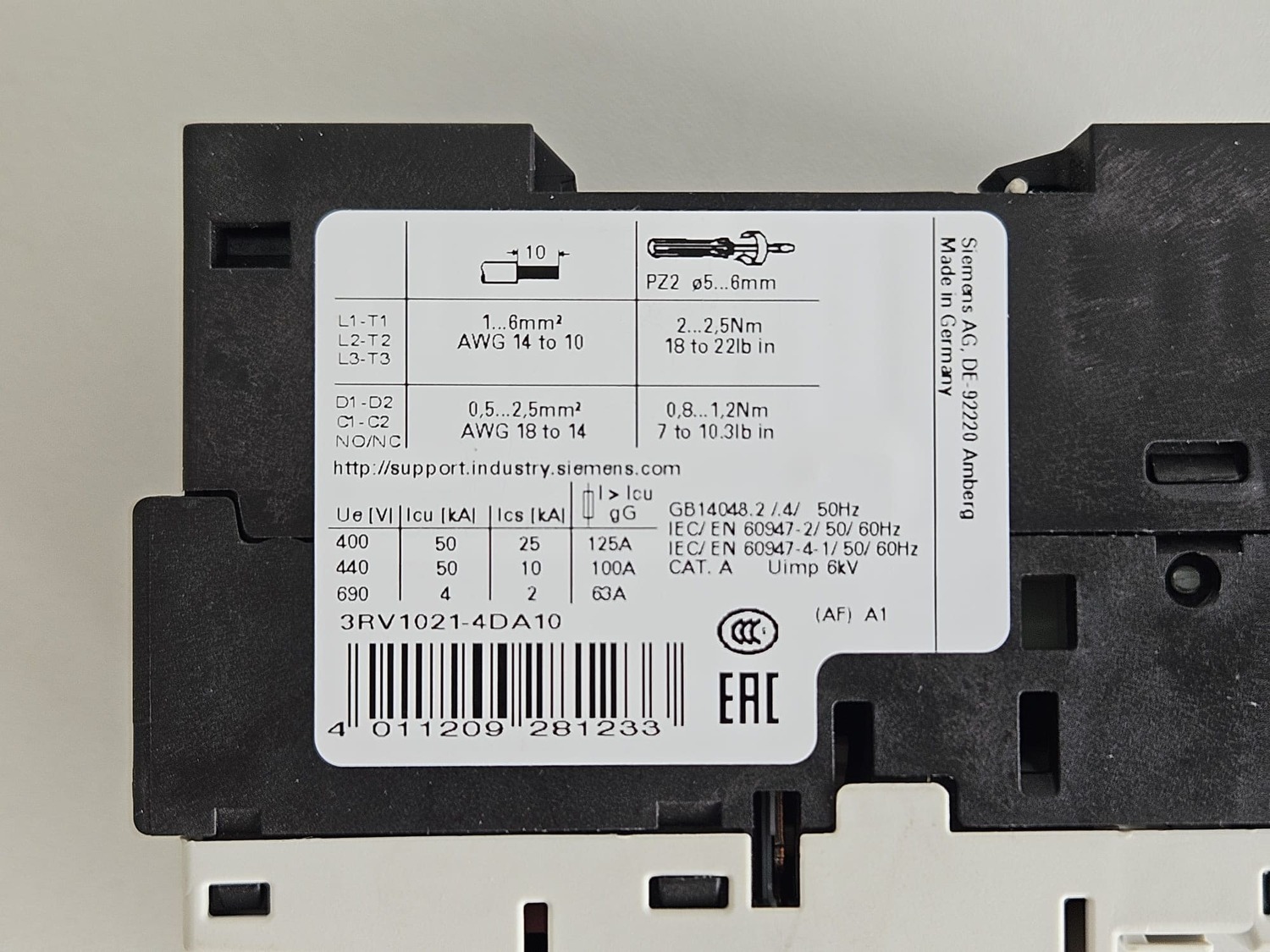 Performance switch Siemens 3RV1021-4DA10 - Image 4