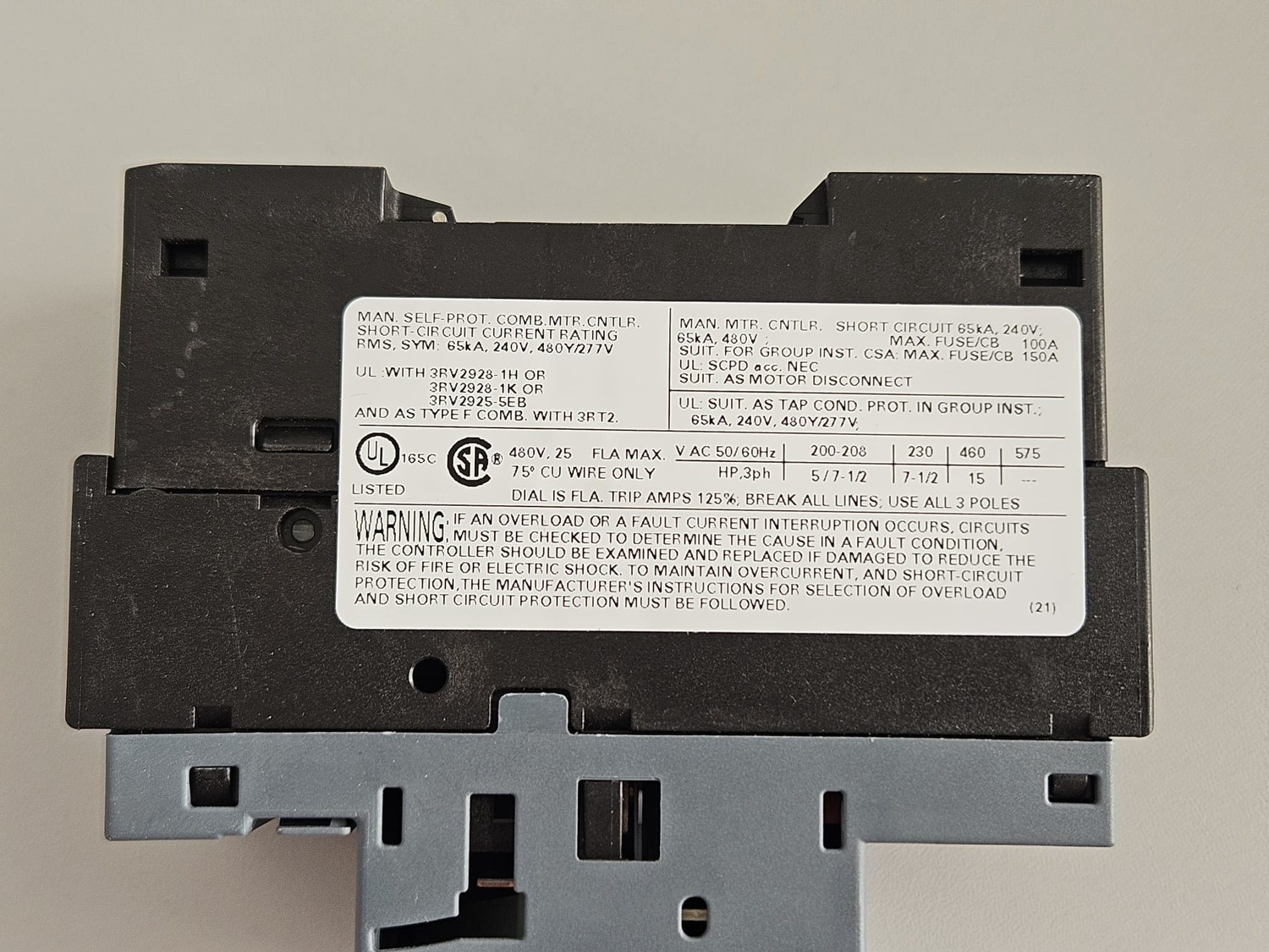 Performance switch Siemens 3RV2021-4DA10 - Image 4