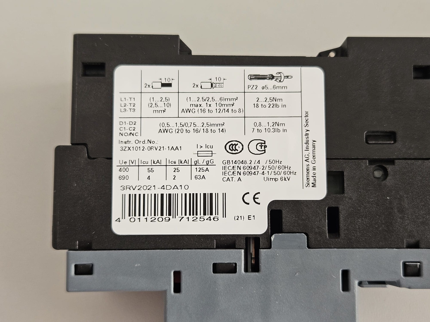 Performance switch Siemens 3RV2021-4DA10 - Image 5