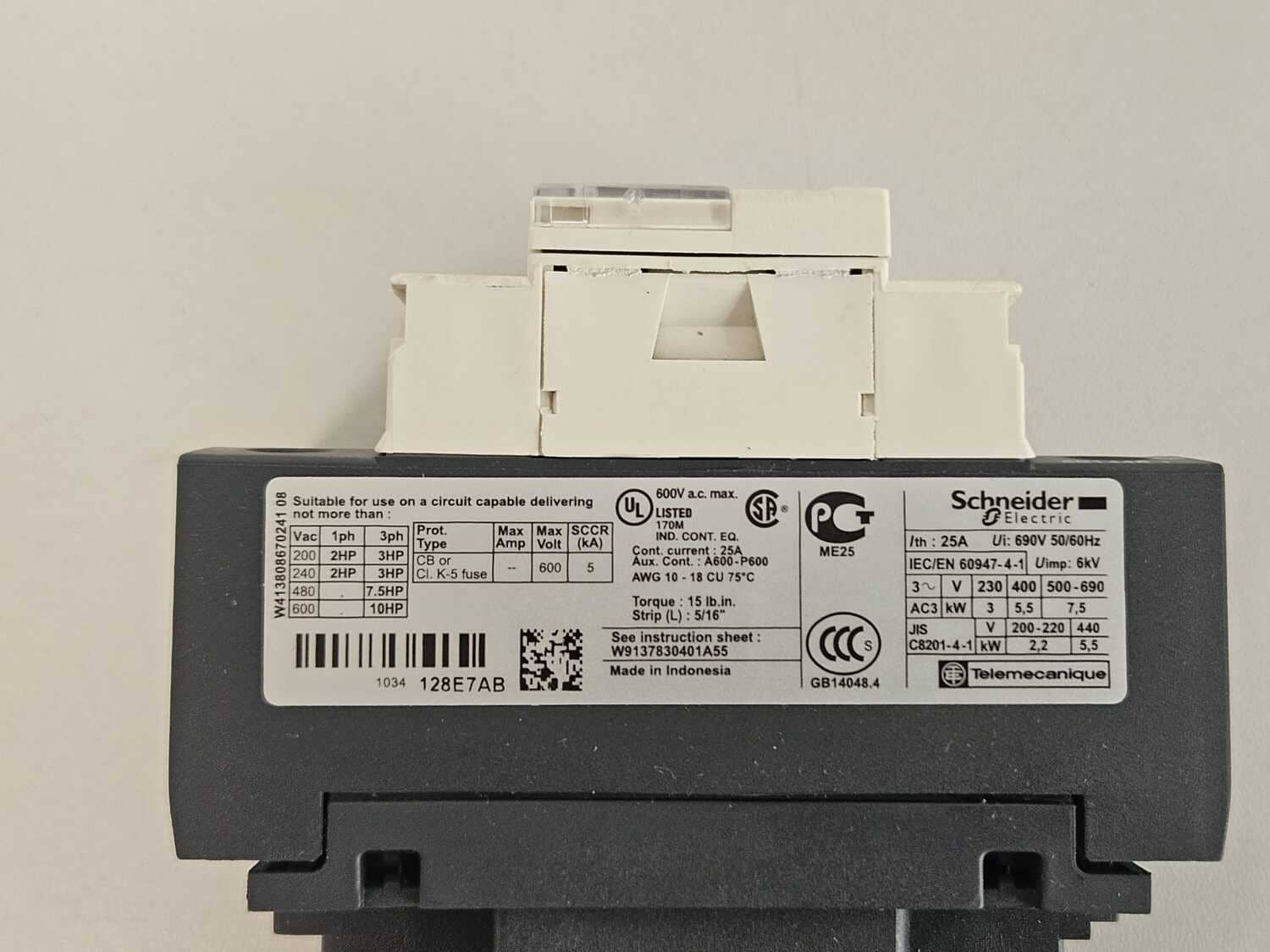 Schneider Electric LC1D128E7-AB Contactor - Image 2