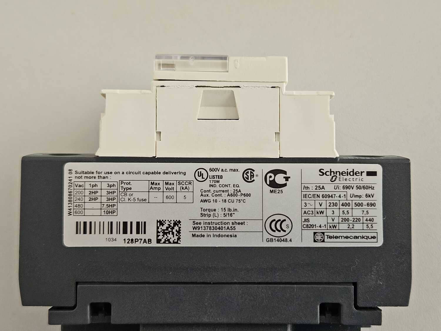 Schneider Electric LC1D128P7 Contactor - Image 3