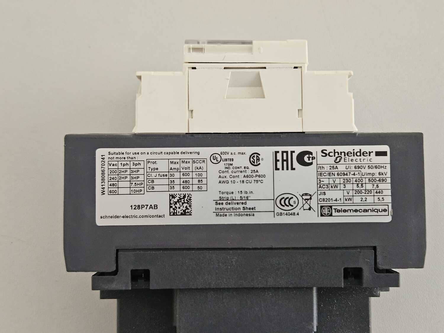 Schneider Electric LC1D128P7 Contactor - Image 4