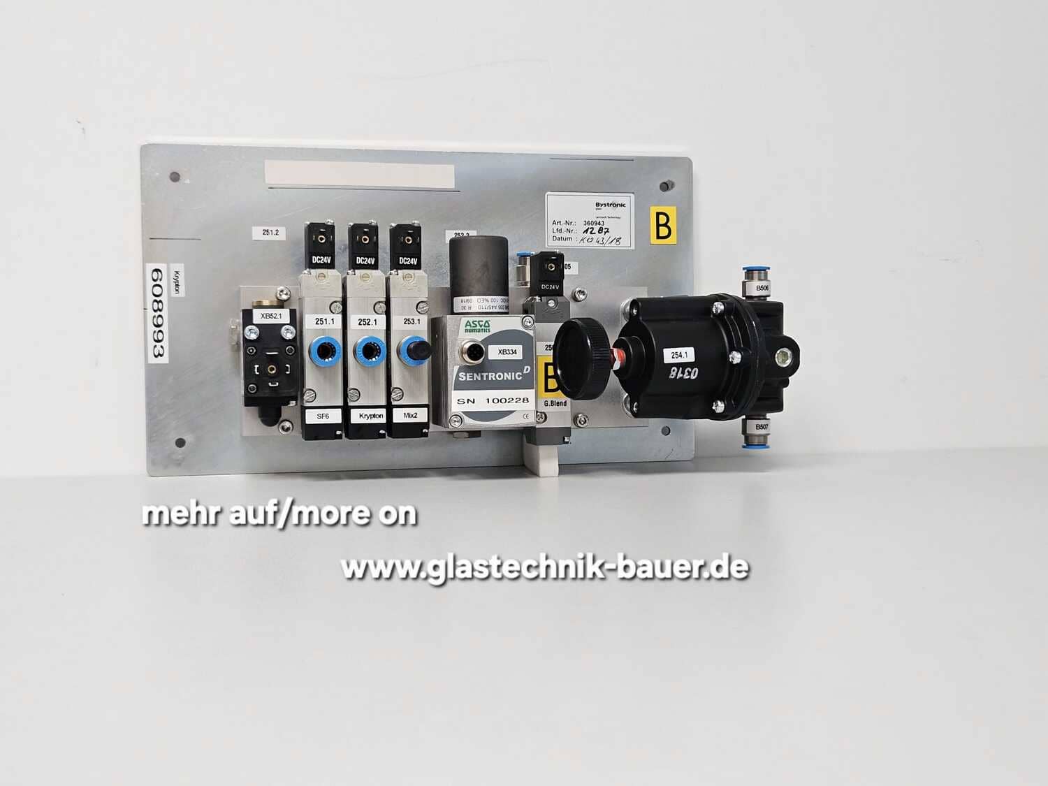 Gas dosing unit Lenhardt/Bystronic (Glaston) 1287B