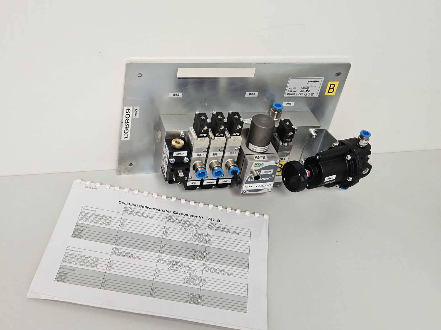 Gas dosing unit Lenhardt/Bystronic (Glaston) 1287B - Image 3